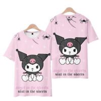 ราคา Sanrio Kuromi เสื้อยืดแขนสั้นคอสเพลย์เสื้อยืดสตรีเมโลดี้พิมพ์ลาย3D เสื้อท่อนบนสำหรับเล่นเครื่องแต่งกายวันฮาโลวีน (19690576980)