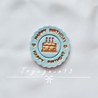 ราคา HBD ป้ายน้ำตาล ตกแต่งหน้าเค้ก ตกแต่งคัพเค้ก น้ำตาลกินได้ (20159534767)