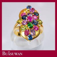 ราคา แหวน ประดับด้วย พลอยแฟนซี ตัวเรือนทองคำแท้ 18K เน้น Design ให้มีเอกลักษณ์ เฉพาะตัวแหวน ให้มีความโดดเด่น การันตี พลอยแท้ ทองคำแท้ (20670283211)