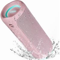 ราคา SOWO Bluetooth Speaker IPX7 Waterproof Portable Wireless Speaker 25W Loud Sound Bassboom Technology TWS Pairing 16H Playtime Speaker with Lights for Home Outdoors Pink (15287533677)