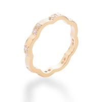 ราคา MARON New Arrival Happy Lining Ring แหวนเงินแท้ 925 ฝังพลอยเพทายสีขาว (16138750584)