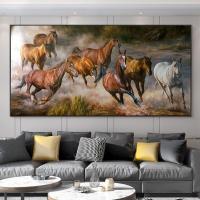 ราคา บนผ้าใบพิมพ์ภาพวาดน้ำมันม้าจีนดั้งเดิมม้าแปดตัวโปสเตอร์และภาพพิมพ์กลุ่มสำหรับ0717 (19739141980)