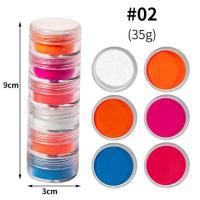 ราคา ผงขัดเล็บ ผงสีฝุ่น ทำไฮไลท์เล็บ ชุดละ6ตลับ ขนาด 9x3cm (15659215269)