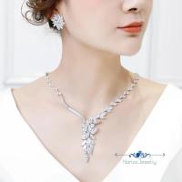 ราคา Neriza jewelry ชุดเครื่องประดับเพชรสังเคราะห์ประกายไฟเทียบเท่าเพชรแท้ จัดส่งฟรีพร้อมกล่อง NSW027 (12116410519)
