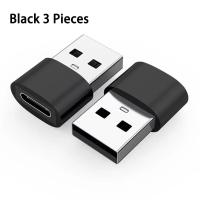 ราคา 3ชิ้น USB C To USB A ประเภทอะแดปเตอร์ C Power Adapter สำหรับ iPhone Airpods iPad Air Samsung Xiaomi redmi Huawei Honor (21170805062)