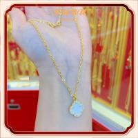 ราคา สร้อยคอทองคําแท้ 18k จี้ Lucky Clover ผู้หญิงอิตาลี 92 9 น้ําหนักทอง 3g (21335602083)