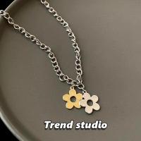 ราคา สร้อยคอลายดอกไม้น่ารัก สองสี สไตล์เกาหลี เรียบง่าย ทันสมัย ไม่ซีดจาง ใส่แมตช์ยังไงก็ดูดี (20891296637)