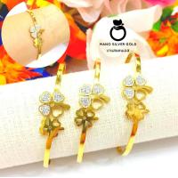 ราคา กำไล s56 กำไลสแตนเลส เคลือบทอง ขัดเงา กำไลชิคๆ ทองไมครอน กำไลเงิน กำไลนาค (21064687243)