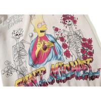 ราคา Spot Fashion SAINT MICHAEL 21SS new Simpson graffiti distressed casual long sleeved hooded sweater (19813077009)