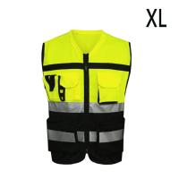 ราคา เสื้อกั๊กสะท้อนแสง ความปลอดภัยHi Visเสื้อกั๊กสะท้อนแสงเพื่อความปลอดภัยชุดขี่ทางหลวงขับรถแจ็คเก็ตคืนการรักษาความปลอดภัยเสื้อกั๊กชุดL XL XXL (1864124879)