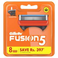ราคา Gillette Fusion Manual Blades 8 Pc For men with styling back blade For Perfect Shave and Perfect Beard Shape (20387539996)
