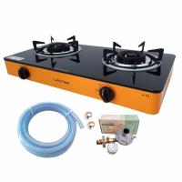 ราคา Lucky Flame เตาแก๊สตั้งโต๊ะ2หัวไฟพะเนียง กระจกดำAI 102 สีส้ม หัวปรับแก๊ส มีเกจวัดแรงดันLS 325SGพร้อมสายแก๊ส (100489523)