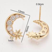 ราคา 2 pcs Brass Stud Earring Findings with Loop and 925 Sterling Silver Pins Real 18K Gold Plated Nickel Free Watermelon 9x16mm Hole 2 5mm Pin 0 8mm for Jewelry Necklace Making DIY (15224673840)