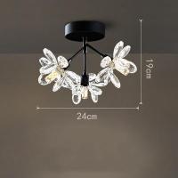 ราคา โคมไฟระย้า ประดับคริสตัล ลายดอกไม้ หรูหรา แบบเรียบง่าย สไตล์โมเดิร์น สําหรับติดเพดานระเบียง ทางเข้า (20558163915)