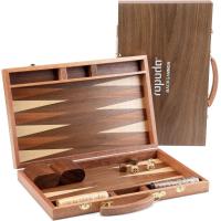 ราคา ROPODA Sapele Wood Backgammon Board Game Set 15 Inches for Adults and Kids Classic Board Strategy Game Portable and Travel Backgammon Set with Wooden Playing Pieces and Accessories (15355625467)