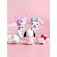 ราคา 5Pcs Set SANRIO Cinnamoroll อนิเมะ pochacco Kuromi Pom Pom Purin Hello Kitty ตุ๊กตาขยับแขนขาได้ของเล่นตุ๊กตาของขวัญเมโลดี้ของฉัน (21170560890)