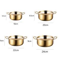 ราคา หม้อเกาหลี หม้อสแตนเลส หม้อต้มรามยอน หม้อต้มมาม่า หม้อทองเหลือง หม้อเกาหลีทอง หม้อสองหู korean pot ร้อนเร็ว ใช้งานง่าย ไม่ไหม้ง่าย Simplemall (20227796966)