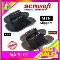 ราคา Aerosoft รุ่น MA 5103 รองเท้า แอโร่ซอฟ สีดำ สีน้ำตาล แบบสวม ใส่สบาย หน้ากว้าง ไซร์ใหญ่ รุ่นขายดี (9833300189)