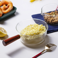 ราคา หม้อแก้วด้ามไม้ กระทะแก้วทนไฟ แก้วบอโรซิลิเกต ทนความร้อน 400ml 600ml 20 ถึง 120องศา (8370667860)