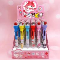 ราคา ปากกา ปากกาลูกลื่น ปากกา6สีในแท่งเดียว หัวปั้ม ปากกาลายการ์ตูน เขียนลื่น สีสวย พกสะดวก หมึกน้ำเงิน แดง ดำ ม่วง เขียว ส้ม Color6in1 neneshop bkk PC029 (19405839359)