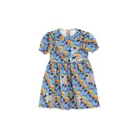 ราคา KLOSET Mixed Color Mini Dress KID22 KD006 เดรสชุดเด็ก แขนตุ๊กตา คอปก (15224196874)