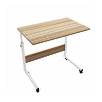 ราคา โต๊ะวางคอมพิวเตอร์ โต๊ะวางโน๊ตบุ๊ค โต๊ะวางคอมพับได้ โต๊ะทำงาน ปรับระดับได้ พร้อมล้อเลื่อน ลายไม้ โต๊ะคอม Simple light (4836592688)