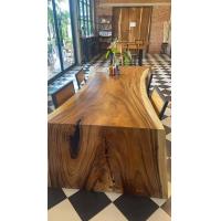 ราคา โต๊ะไม้จามจุรีแผ่นเดียว ขาไม้แผ่น ขาเหล็กพ่นดำ สไตล์โมเดิร์น สไตล์ลอฟท์ จัดส่งฟรี (18027796288)