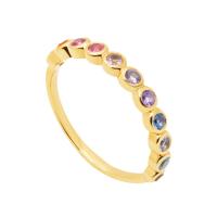 ราคา A CEMI Rainbow Ring แหวนเงินแท้ ชุบทอง 18K โรสโกลด์ (12123815692)