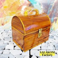 ราคา SLK ถังออมสินไม้สัก กว้าง 8 ลึก 6 สูง 7 นิ้ว ออมสินเก็บเงิน ถังกระปุกออมสินไม้สัก หีบสมบัติ กำปั่น เบอร์ ใหญ่ (19851313184)