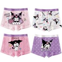 ราคา Sanrio 4ชิ้นอะนิเมะ Hello Kitty เด็กหญิงกางเกง Kawaii My Melody Kuromi Cinnamoroll น่ารักเด็กผ้าฝ้ายระบายอากาศชุดชั้นในสามเหลี่ยม (20239659579)