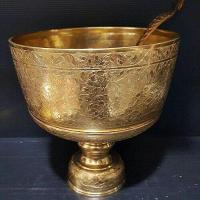 ราคา ขันพาน 9 นิ้วตอกลาย รุ่นพิเศษ ก้นขันตอกลายช้างทรงเครื่อง พร้อมทัพพี (12549172536)