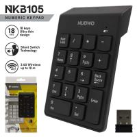 ราคา Nubwo NKB 105 คีบอร์ดตัวเลข Numeric Keypad Wireless Keyboard 18Keys Silent Switch แป้มพิมพ์ตัวเลขไร้สาย (663084428)