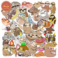 ราคา MUYA 50pcs Cute Sloth Stickers Waterproof Animal Stickers Graffiti Stickers for Kids Teens (7651863432)