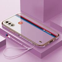 ราคา พร้อมเคสโทรศัพท์สำหรับ Motorola Moto E7i Power Case Motorola Moto E7 Power Case ฟรี Lanyard แฟชั่น Racing โลโก้ M Square Edge รูปแบบปลอกชุบเปลือกโทรศัพท์หรูหราชุบ Soft เคสโทรศัพท์ (15068720513)