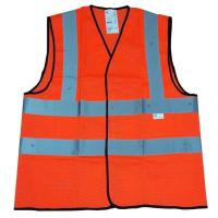 ราคา 3M 2925 FLU RED ORANGE SAFETY VEST เสื้อกั๊กสะท้อนแสง สีส้ม Size ML (20267682189)