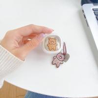 ราคา สำหรับ Baseus Bowie WM02 TWS น่ารักไดโนเสาร์หมีกระต่ายฝาครอบป้องกันสำหรับ Baseus Encok WM01หูฟังใสกราฟฟิตียิ้มกรณีการป้องกันที่มีจี้ (16602518552)