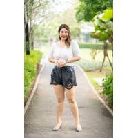 ราคา กางเกงขาสั้นบิ๊กไซส์ เอว 34 44 ขาสั้นเอวสูง ผ้าไม่ยืด รุ่นนี้เหมาะสำหรับสาวอวบอ้วน (8072944566)