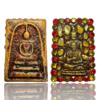 ราคา AD018 พระสมเด็จพิมพ์ใหญ่เนื้อแตกลายงา หลังสมเด็จโตพุทธซ้อนฐานดอกบัว ประดับพลอยเม็ดพระธาตุ ลงรักปิดทอง กรุวังหน้า (21360856873)