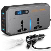 ราคา 200W 12V to 220V Car Power Inverter Car Socket Charger TYPEC QC3 0 Laptop Fast Charger for Car Household Power Converter Multifunctional (20387488298)