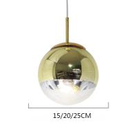 ราคา โคมไฟแขวนสีทอง เงิน กุหลาบจี้ไฟทรงลูกบอลกระจกชุบโลหะด้วยไฟฟ้าทันสมัยโคมไฟแขวนโคมไฟบ้านตกแต่งห้องครัว (19935720448)