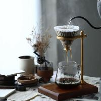 ราคา Pour over Stand Coffee Station Drip Coffee Maker Pour over Pour over Coffee Dripper Adjustable Coffee Filter Stand Holder with Wooden Base (20648422693)