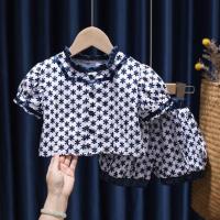 ราคา เสื้อเชิ้ตเด็กแขนสั้นรุ่นฤดูร้อนแมทช์ง่ายสไตล์เกาหลี2021ชุดสองชิ้นกางเกงขาสั้นชุดเด็กสไตล์ชาแนลเน็ตไอดอล (16706128063)