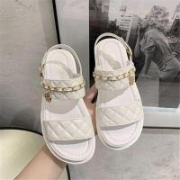 ราคา Women Sandals รองเท้าแตะหญิง 2สี รองเท้าแตะรัดส้นผู้หญิง แฟชั่น รุ่นใหม่ กันลื่น ดำ ขาว ใส่สบาย รองเท้าผู้หญิง (19849469973)