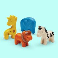 ราคา PLANTOYS WILD ANIMAL SET ของเล่นไม้ แปลนทอยส์ ตุ๊กตาสัตว์ป่า 4 แบบ 1ปี (7497343360)