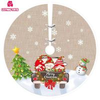 ราคา LEYING Toys Ready 90Cm Plaid Christmas Tree Skirt Xmas Tree Skirt With Snowflake Elk Decoration (16311593683)