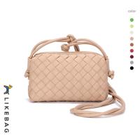 ราคา LIKEBAG แฟชั่นกระเป๋าสตรีทอ Messenger กระเป๋าสตรี PU หนังกระเป๋ากล้องเต้าหู้กระเป๋าสะพาย Messenger ได้ (16607266805)