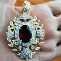 ราคา Inspire Jewelry จี้พลอยนพเก้า ทรงกลม สวยงามมาก จี้บุษราคัม จี้ทับทิม โกเมน ไพลิน ฯลฯ ฝังเพชรพลอย CZ งานจิวเวลรี่ งดงาม size 5x5cm (17155341594)