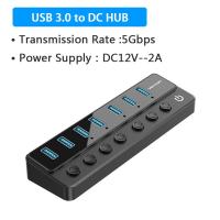 ราคา Vention USB C ฮับความเร็วสูง7พอร์ต USB หลากหลาย3 0 B ไปยัง USB 3 0X7 DC 5 5มม ขยายฮับสำหรับ Loptop Mi Pro HUAWEI Matebook (19615362439)