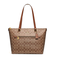 ราคา กระเป๋าถือ Coach แท้ ทรง Tote Coated canvas ลาย Signature สายหนัง รุ่นใหม่ มีช่องซิปปิดด้านหน้า COACH 79609 GALLERY TOTE IN SIGNATURE COATED CANVAS (11963253338)