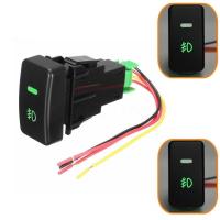 ราคา สวิทช์ไฟตัดหมอกปุ่มกดรถยนต์4pin LED มีสายสำหรับ Honda Civic Accord รถ CRV (19577117436)